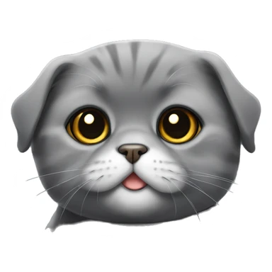 Black Scottish Fold sticker