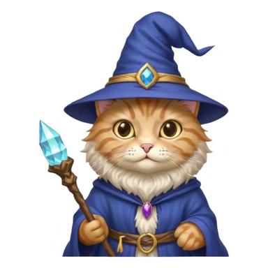 cat wizard sticker