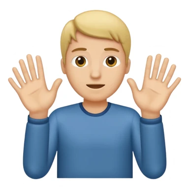 Lap of man empty showing hands to it sticker