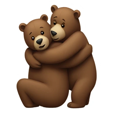 3 bears hugging  sticker