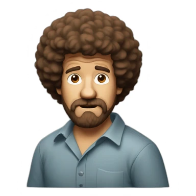 confused bob ross sticker
