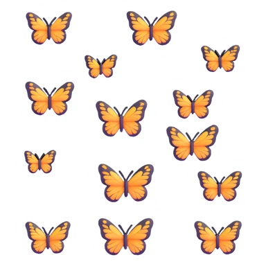 cute tiny butterfly wing sticker