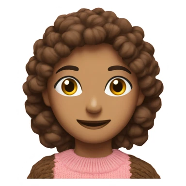 brown and pink bloom sweater sticker