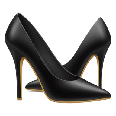 Black stiletto pointy heel sticker