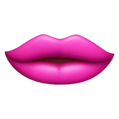 Pink lipstick marks sticker