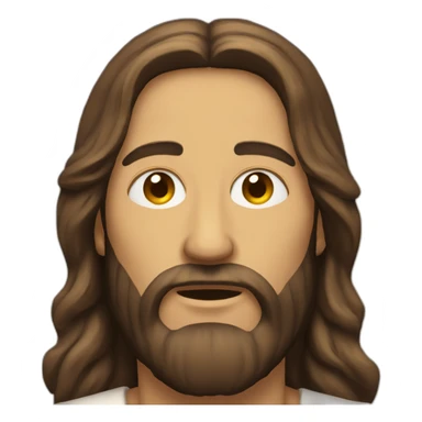 Jesus who has his head replace by a raptor head sticker