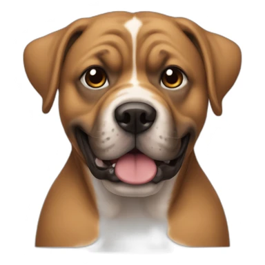 Chien bully tout noir sticker