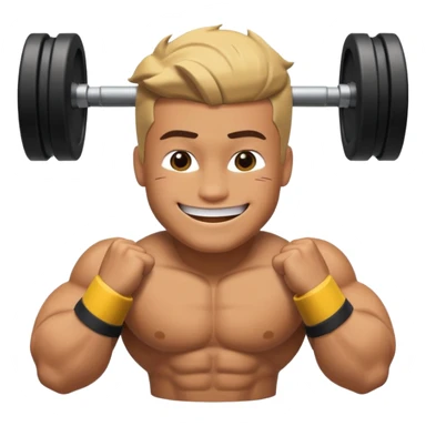 Buff roblox character doing a pushup emoji sticker