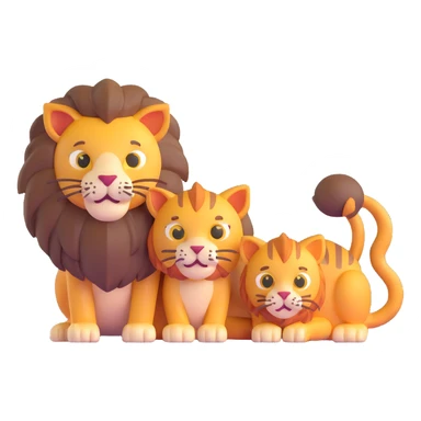 cat and lion sticker