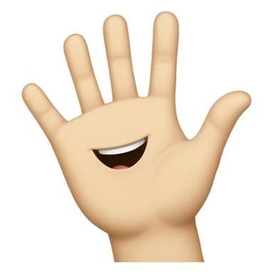 smiley face making the “suh” symbol  sticker