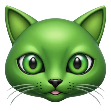 Créame un gato alien verde sticker