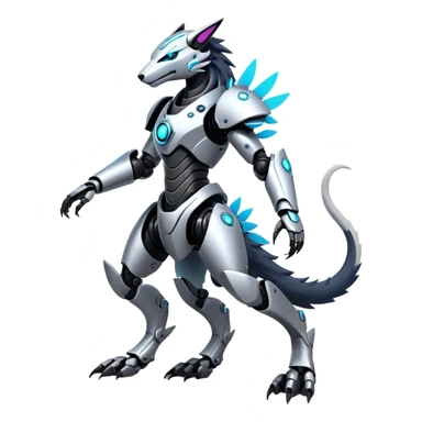 Modern Futuristic Vernid-Sergal-Protogen-Robot-species by LiLaiRa full body sticker