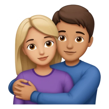 Man and women hugging each other  sticker