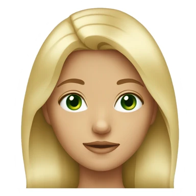 Blonde girl with green eyes  sticker