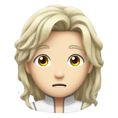 Anime character shock sticker