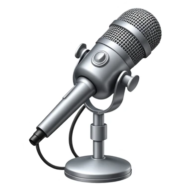 generate realistic detailed microphone in 3d style sticker