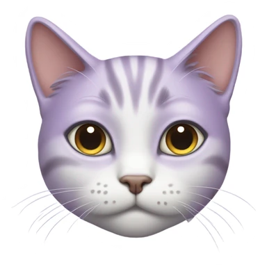 lavender cat says thank you sticker