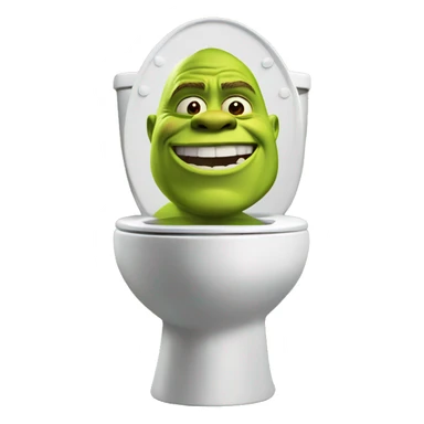 Shrek on toilet sticker