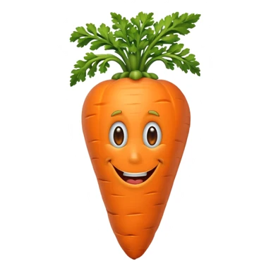 a big carrot with goofy face over the world sticker