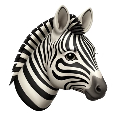 black and white zebra face sticker