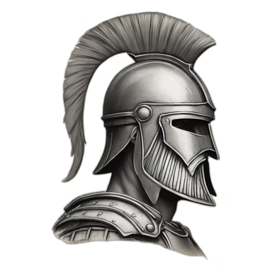 centurion-profile-penandink-canvas sticker