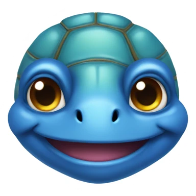 A blue turtle  sticker