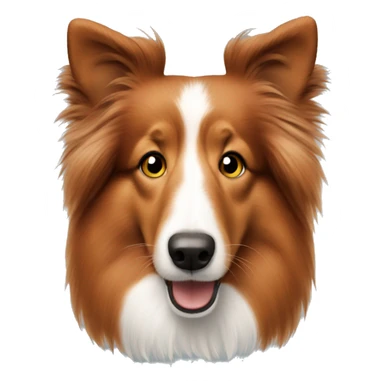 A red-haired Sheltie dog sticker