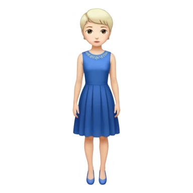 woman full body standing short pixie hair sticker