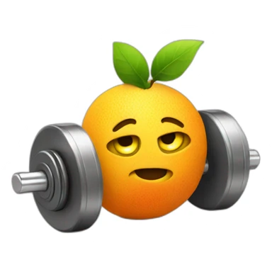fruit with weights gym sticker