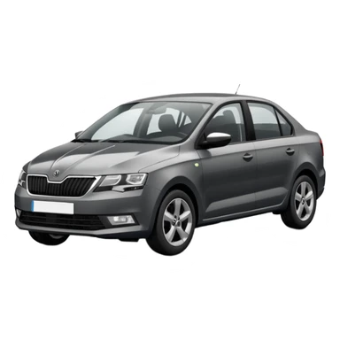 Dark grey Skoda Rapid sticker