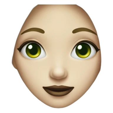 Blonde girl green eyes mime sticker