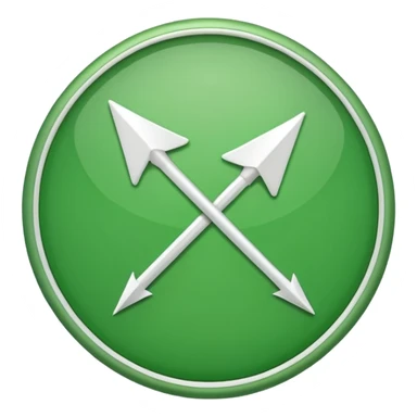 make me a emoji with green circle with a white arrow gonig up sticker