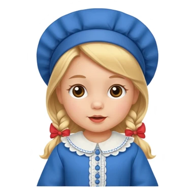 baby girl traditional dutch clothes sticker