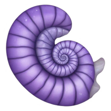  purple ammonite fossil sticker