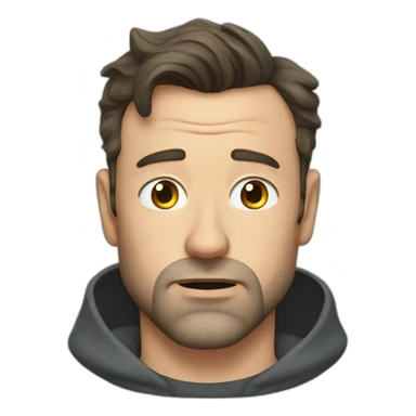 ben affleck tears streaming down his face sticker