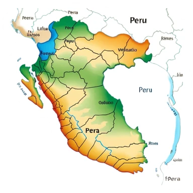 Map of Peru sticker