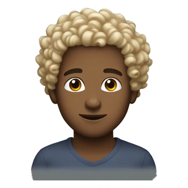 cute, men, little bit curly hair sticker