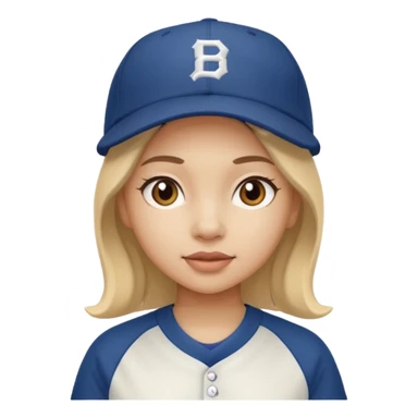 baseball hatted girl sticker