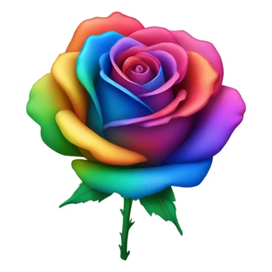 rainbow rose sticker