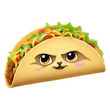Cat eating a taco sticker