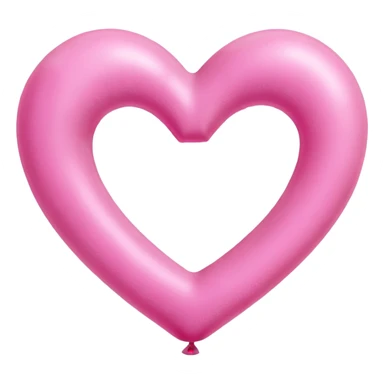 pink powder balloons in the shape of a heart sticker