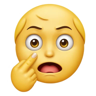 Emoji qui mord son ongle sticker