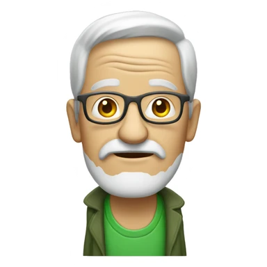 Old man in funky green shoes sticker
