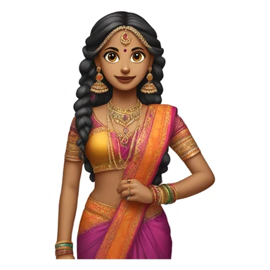 Indian girl traditional attire sticker