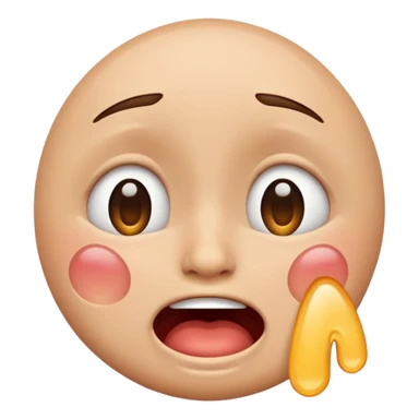 crying laughing face, expressive sticker