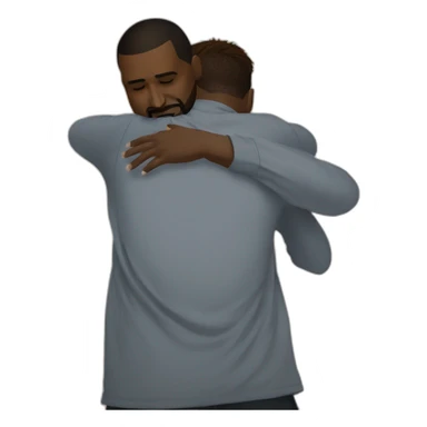 Kanye west hugging messi sticker