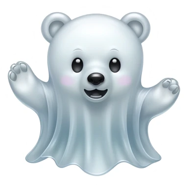  Spooky bear ghost sticker