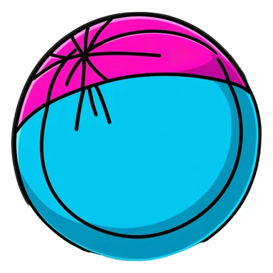 neon beach ball sticker