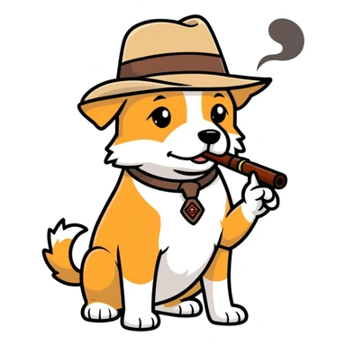 Gangster dog sticker