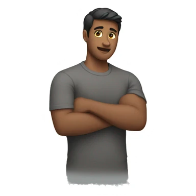 men opening both arm sticker